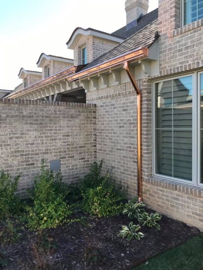 copper seamless rain gutters and down spouts