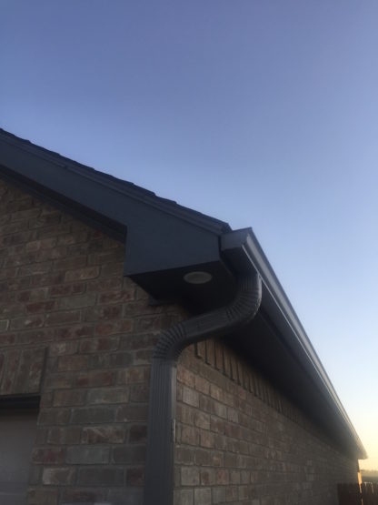 Charcoal Gray Continuous Gutters